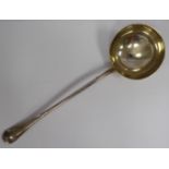 An Edwardian silver Hanoverian rattail pattern soup ladle with a circular bowl Johnson,