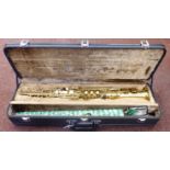 A Japanese Yanagisawa lacquered bronze finished straight soprano saxophone, no.