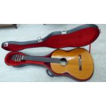 An Aria six string Spanish concert acoustic guitar, model AC90CB,