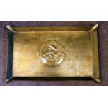 An Arts & Crafts Birmingham Guild of Handicraft lacquered, spot-hammered brass tray,