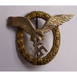 A German Luftwaffe Combined Pilot/Observer badge, stamped CE Junker, Berlin,