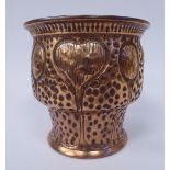 An Arts & Crafts Benham & Froud copper vase, spot-hammered,