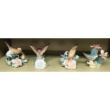 Four Lladro porcelain model birds largest 4''h OS10