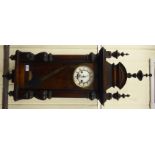 A late 19thC walnut cased regulator;