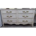 A modern Davis Cabinet Company, North American washed cream painted oak,