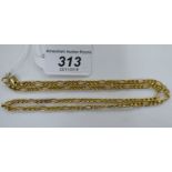 A 9ct gold Italian Figaro necklace 11