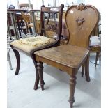 Small furniture: to include a Regency style mahogany framed lyre back dining chair;