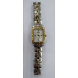 A lady's Raymond Weil bi-coloured steel cased bracelet wristwatch,