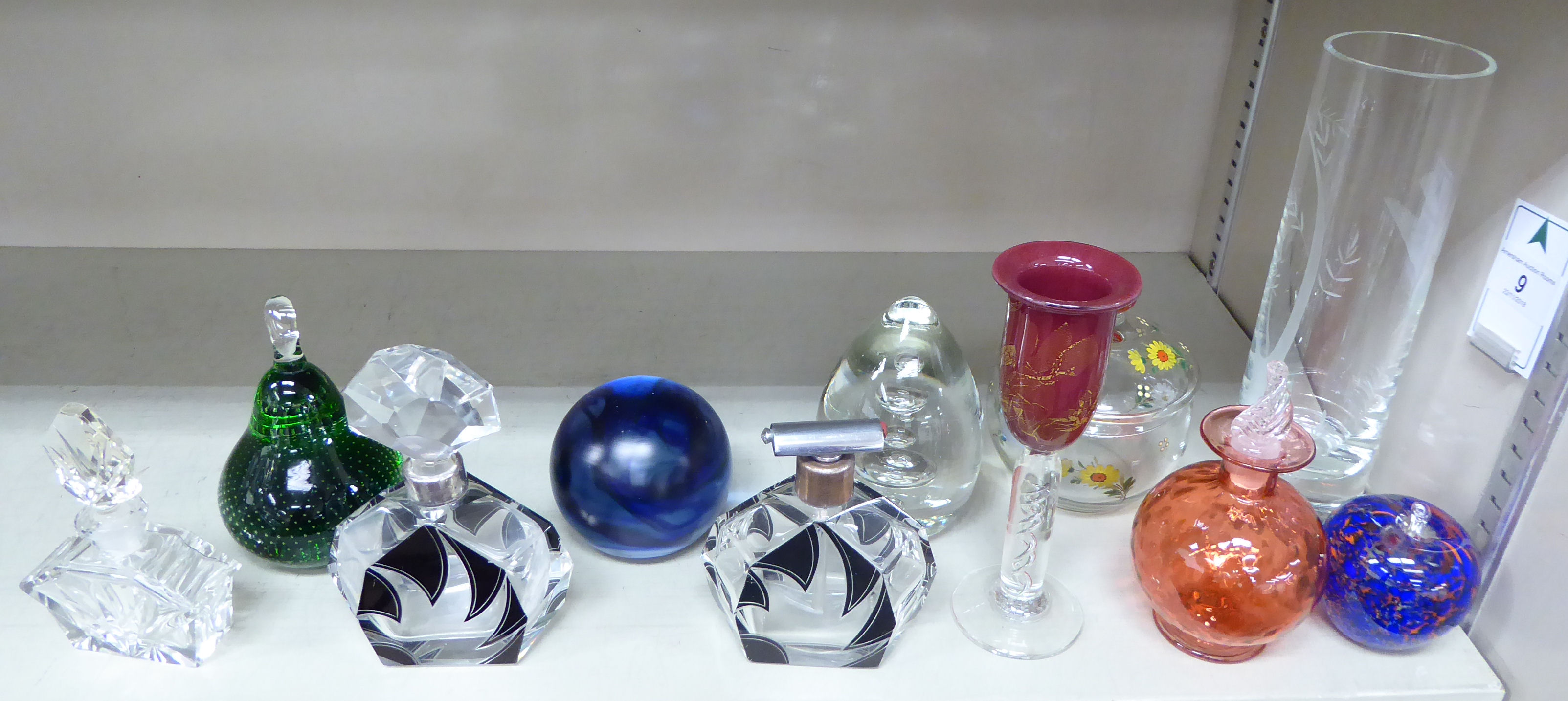 Decorative glassware: to include two Art Deco inspired dressing table bottles, - Image 2 of 2