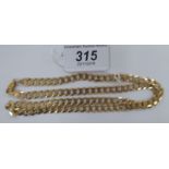 A 9ct gold curb link necklace 11