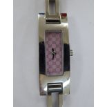 A lady's Gucci stainless steel cased bracelet wristwatch,