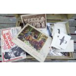 19thC and 20thC ephemera: to include uncollated aviation postcards,