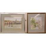 W Dudgeon - 'Berwick-on-Tweed' watercolour bears a signature 11'' x 16'' framed;