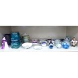 Decorative ceramics and glassware: to include a late Victorian Royal Crown Derby china miniature