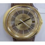 An Omega Dynamic yellow metal cased wristwatch, the automatic movement with sweeping seconds,