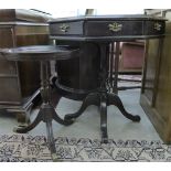 A modern Georgian style mahogany octagonal drum top table,