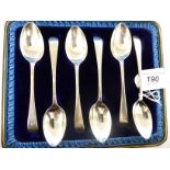 A set of six Old English pattern teaspoons Sheffield 1926 cased S