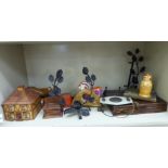 A mixed lot: to include three pairs of late 19th/early 20thC shoe trees;