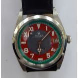 A Tudor Rolex Oyster Perpetual stainless steel cased wristwatch, the movement with sweeping seconds,