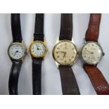 Four wristwatches: to include an Ingersoll and a Vesuvio,