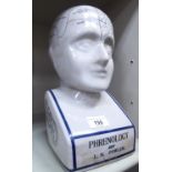 A modern Victorian style phrenology head 12''h OS3