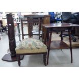 Small furniture: to include an Edwardian mahogany two tier occasional table,