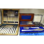 Silver and silver plated cutlery and flatware: to include a set of six silver teaspoons Sheffield