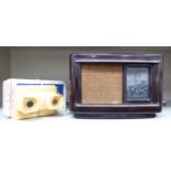 A 'vintage' Philips brown Bakelite cased wireless;