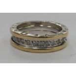 A Bvlgari bi-coloured metal ring,