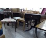 Furniture: to include a George III mahogany Pembroke table,