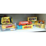 Corgi diecast model vehicles: to include a Mobilgas petrol tanker No.