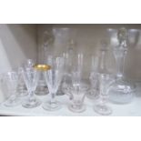 19thC & early 20thC pedestal drinking glasses: to include rummers,