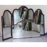 Mirrors: to include an Edwardian bevelled, arched triptych mirror,