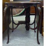 An Edwardian bone inlaid mahogany centre table,