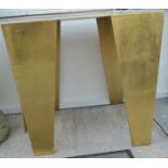 A Kelly Wearstler gilt metal coffee table,