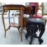 Small furniture: to include a 1960s Anglo Indian carved hardwood plant stand,