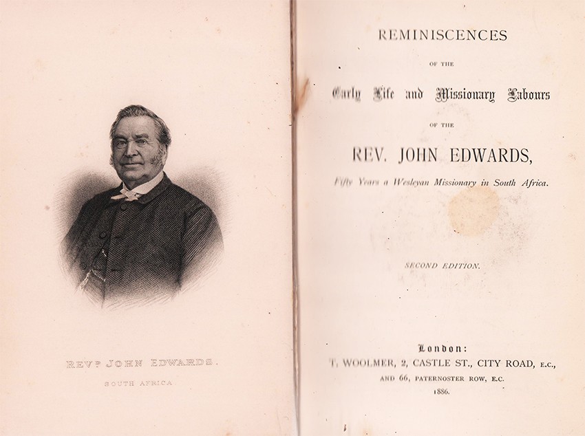 Edwards (John) REMINISCENCES OF THE EARLY LIFE AND MISSIONARY LABOURS OF THE REV. JOHN EDWARDS - Image 2 of 2