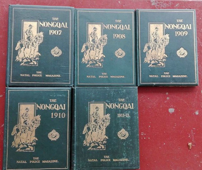 South African Police The Nongqai 1907-1913 (Five volume set) Five volume set bound in dark green - Image 2 of 4