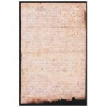 Scheepers (Gideon) MANUSCRIPT LETTER - ATTACK ON BRITISH FORCESDouble-sided lined foolscap sheet (