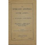 General J. C. Smuts THE SYNDICALIST CONSPIRACY IN SOUTH AFRICA. A SCATHING INDICTMENT.30pp. pamphlet