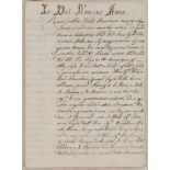 AA VV MANUSCRIPT OF A PRENUPTIAL AGREEMENT OF 1778 Scarce manuscript of a prenuptial agreement of