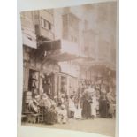 Photograpahs c1885 4 photographs probably Egypt. A Cairo bazaar, Sphinx & Interesting grouping 4