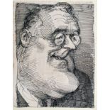 Franklin Delano ROOSEVELT. - Edward SOREL (b. 1929). An original pen and ink caricature portrait