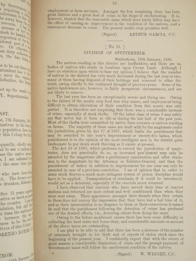 Cape of Good Hope. Ministerial Department of Native Affairs. Blue-Book on Native Affairs, 1886.A - Image 4 of 4