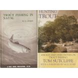 R. S. Crass & Tom Sutcliffe Trout Fishing in Natal & Hunting TroutLot of 2 books on Trout Fishing in