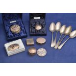 A set of five George III silver teaspoons by John Lambe,