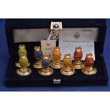 The Fabergè Imperial Collection of four miniature eggs in original fitted case; and four others.