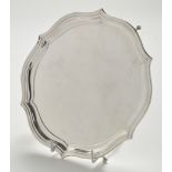 A George V silver salver, by A.E. Poston & Co. Ltd.