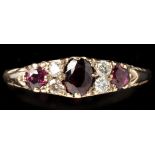 A ruby and diamond ring,