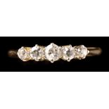 A five stone diamond ring,